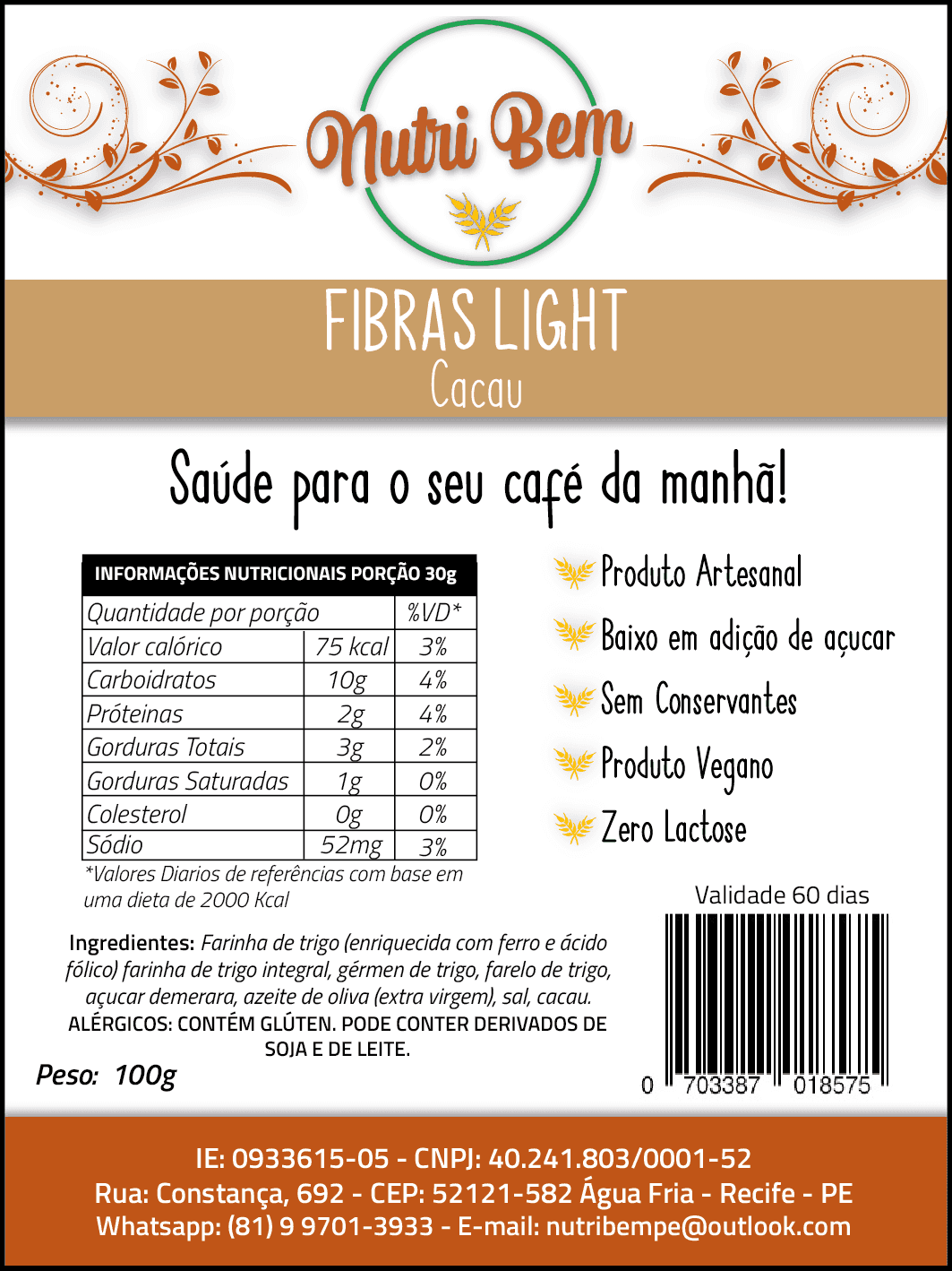Fibra Light Cacau